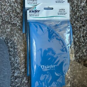 Kiefer Aquatics Blue Latex Swim Cap